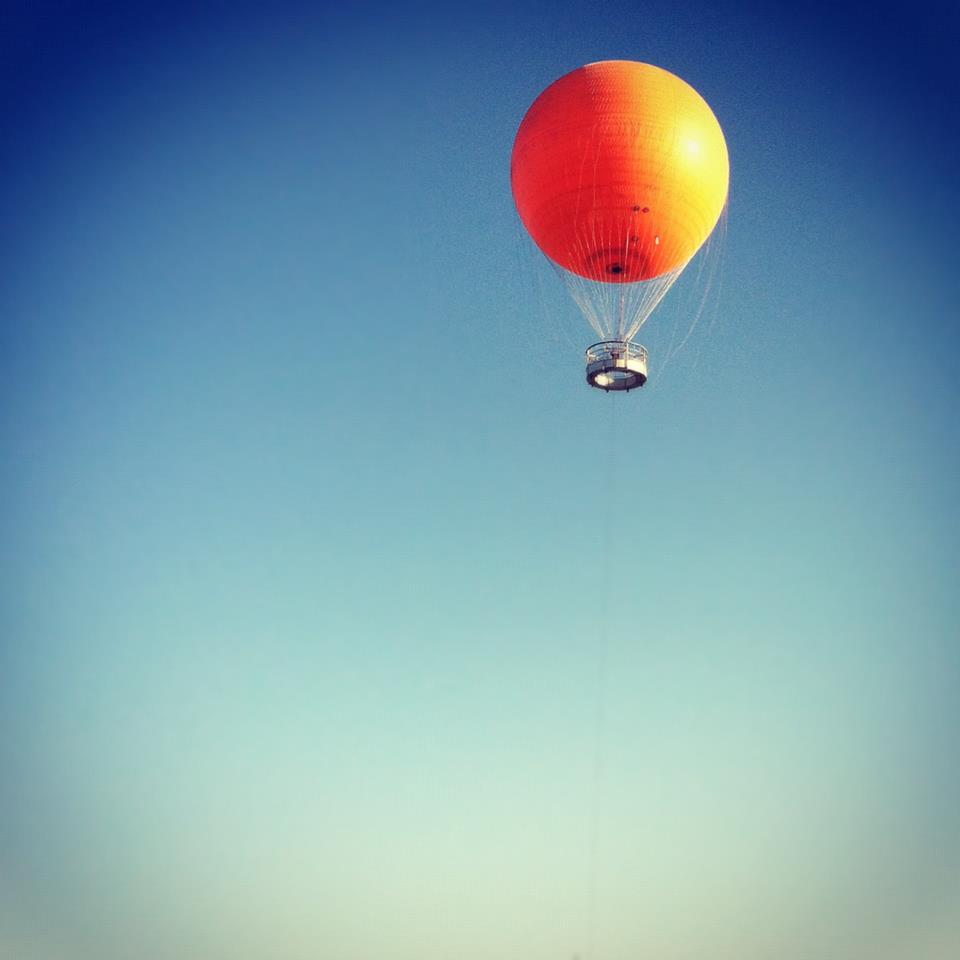 Looking up at Orange Balloon